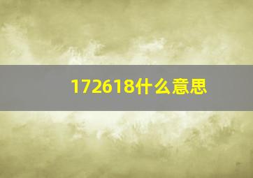 172618什么意思