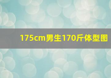 175cm男生170斤体型图