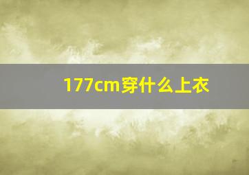 177cm穿什么上衣