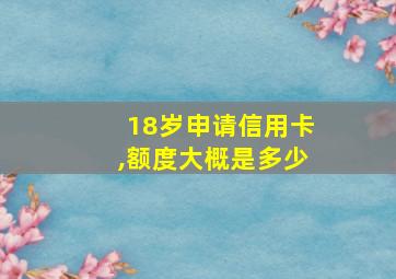 18岁申请信用卡,额度大概是多少