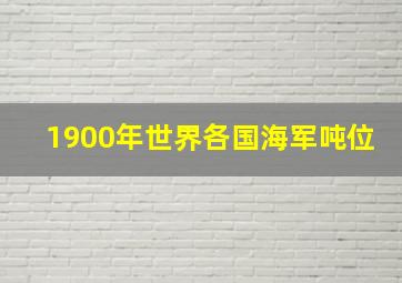 1900年世界各国海军吨位