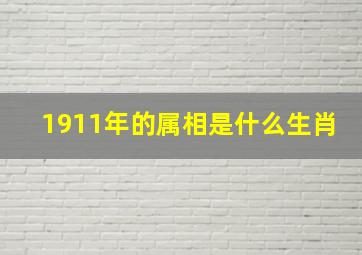 1911年的属相是什么生肖