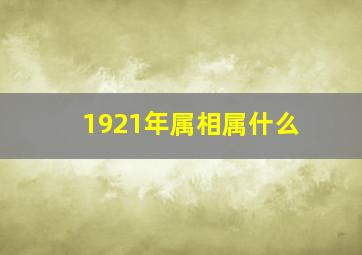 1921年属相属什么