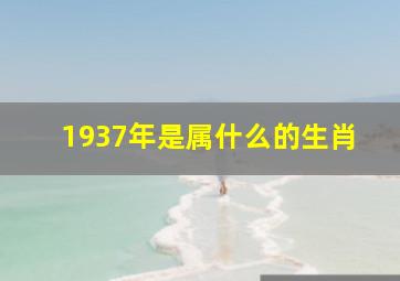 1937年是属什么的生肖