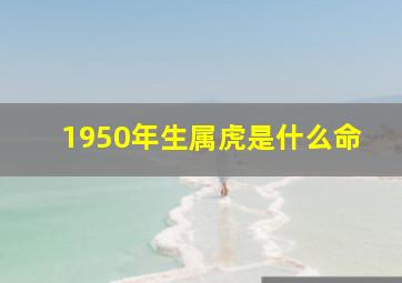 1950年生属虎是什么命