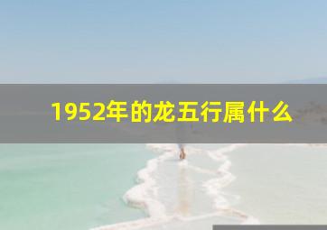 1952年的龙五行属什么