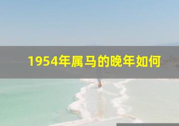 1954年属马的晚年如何