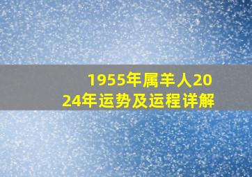 1955年属羊人2024年运势及运程详解