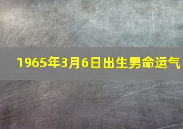 1965年3月6日出生男命运气