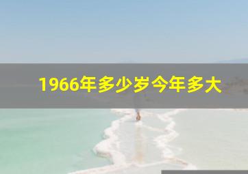 1966年多少岁今年多大