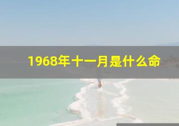 1968年十一月是什么命