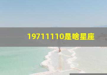 19711110是啥星座