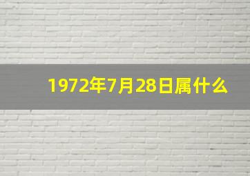 1972年7月28日属什么