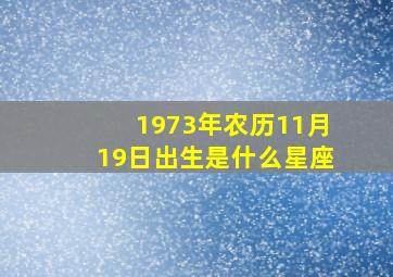 1973年农历11月19日出生是什么星座