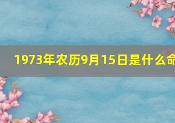 1973年农历9月15日是什么命