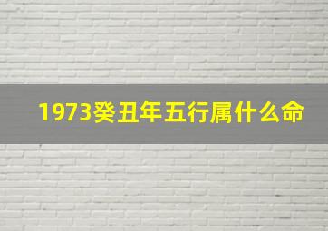 1973癸丑年五行属什么命