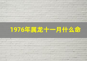 1976年属龙十一月什么命