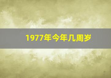 1977年今年几周岁