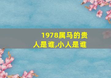 1978属马的贵人是谁,小人是谁