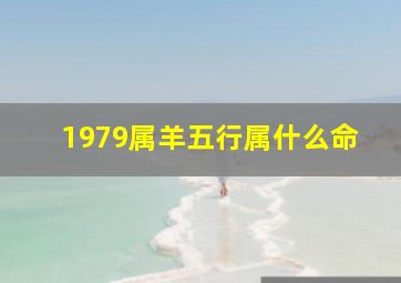 1979属羊五行属什么命