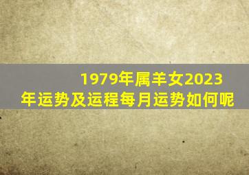 1979年属羊女2023年运势及运程每月运势如何呢