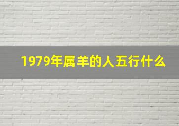 1979年属羊的人五行什么