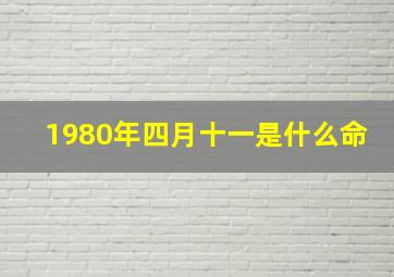 1980年四月十一是什么命