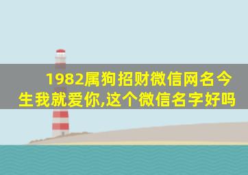 1982属狗招财微信网名今生我就爱你,这个微信名字好吗