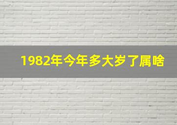 1982年今年多大岁了属啥