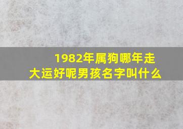 1982年属狗哪年走大运好呢男孩名字叫什么