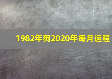 1982年狗2020年每月运程