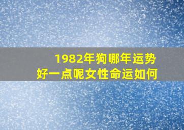 1982年狗哪年运势好一点呢女性命运如何