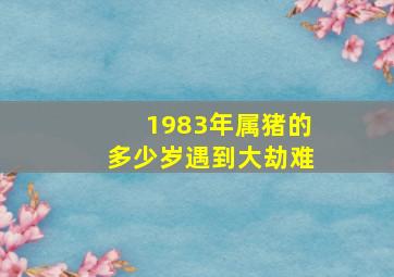 1983年属猪的多少岁遇到大劫难