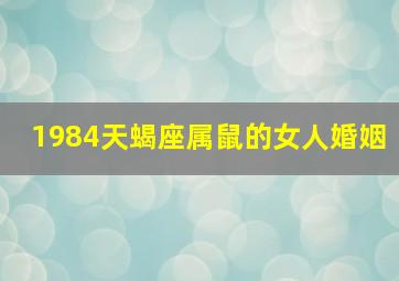 1984天蝎座属鼠的女人婚姻