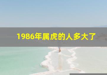 1986年属虎的人多大了