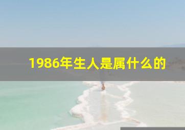 1986年生人是属什么的