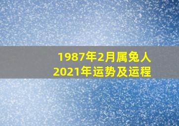 1987年2月属兔人2021年运势及运程