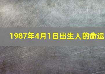 1987年4月1日出生人的命运