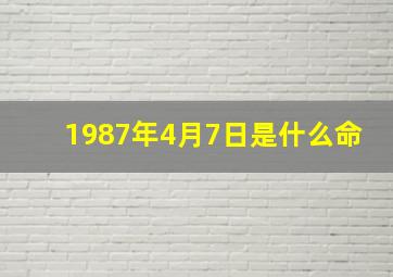 1987年4月7日是什么命