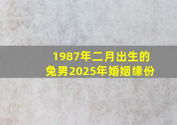 1987年二月出生的兔男2025年婚姻缘份