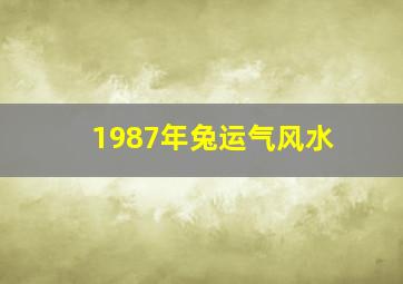 1987年兔运气风水