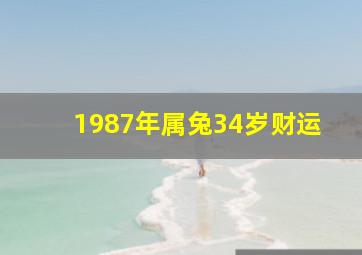 1987年属兔34岁财运