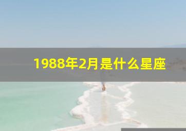 1988年2月是什么星座