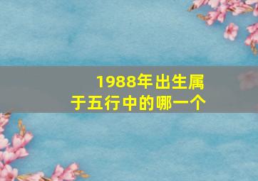 1988年出生属于五行中的哪一个