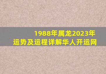 1988年属龙2023年运势及运程详解华人开运网