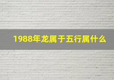 1988年龙属于五行属什么