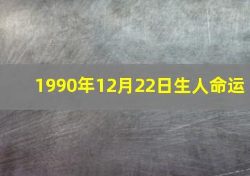 1990年12月22日生人命运