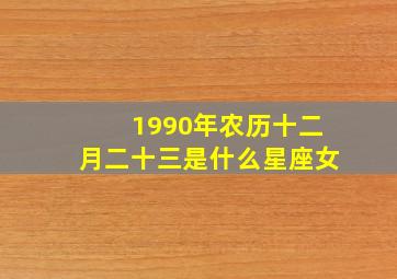 1990年农历十二月二十三是什么星座女