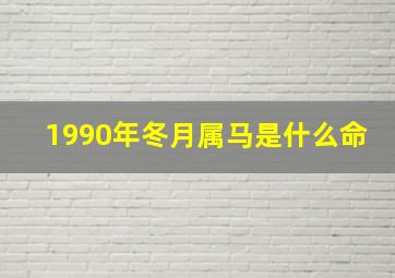 1990年冬月属马是什么命