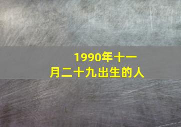 1990年十一月二十九出生的人